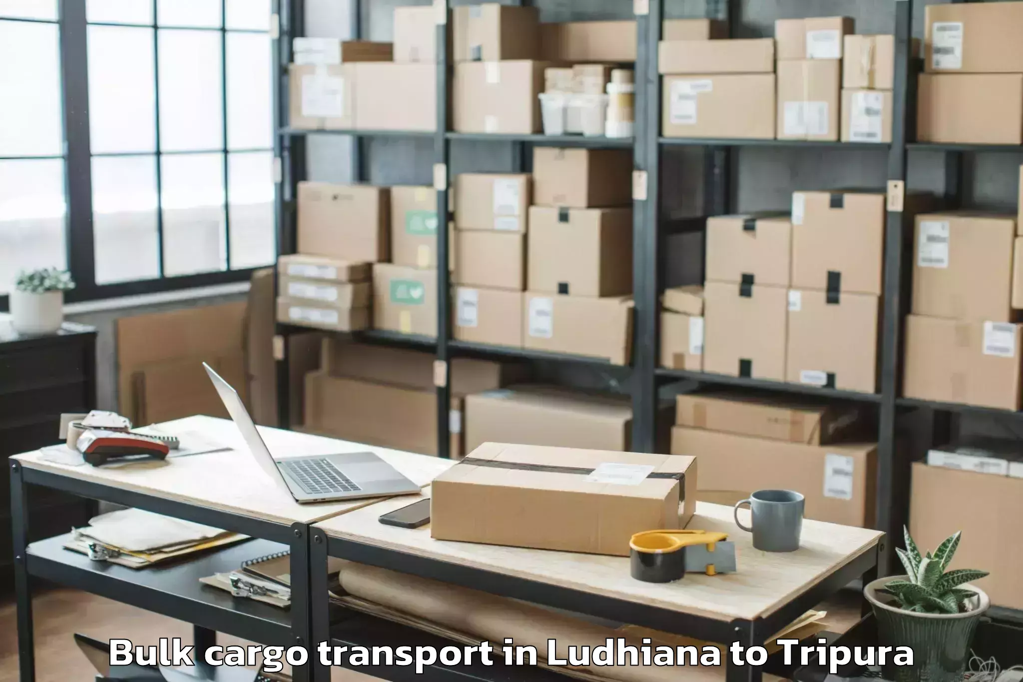 Reliable Ludhiana to Khowai Airport Ixn Bulk Cargo Transport